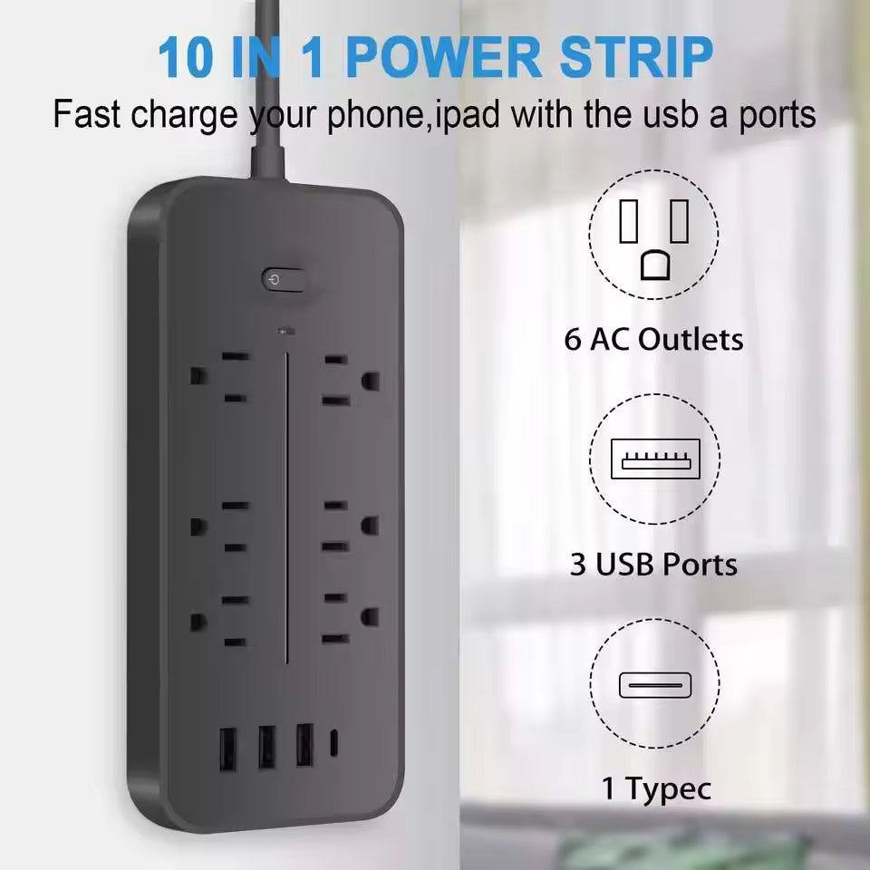 Surge Protector Power Strip with USB-A & USB-C Ports